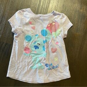 Jumping beans girls 4T purple blues clues shirt with glitter balloons and gift
